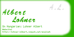 albert lohner business card
